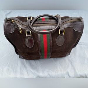 Authentic Gucci Jackie Sherry Vintage Suede Large bag